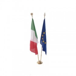 Kit portabandiere Luxury da interno 2 posti oro