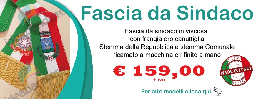 La Fascia da Sindaco con manifattura interamente italiana solo da ideabandiere